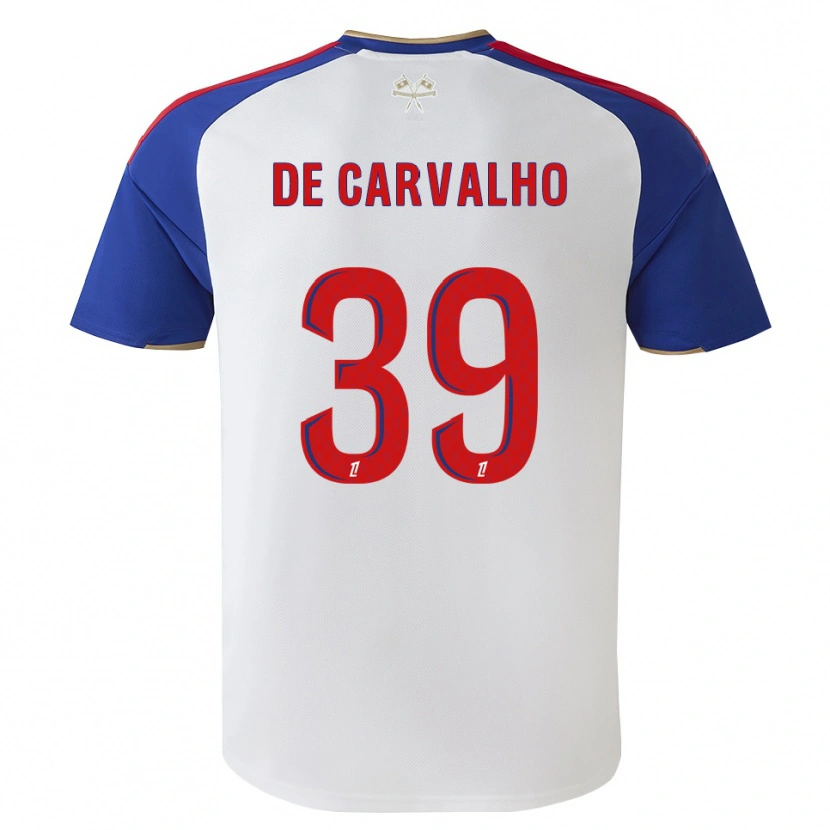 Danxen Kvinder Mathys De Carvalho #39 Kongeblå Rød Hvid Hjemmebane Spillertrøjer 2026/27 Trøje T-Shirt