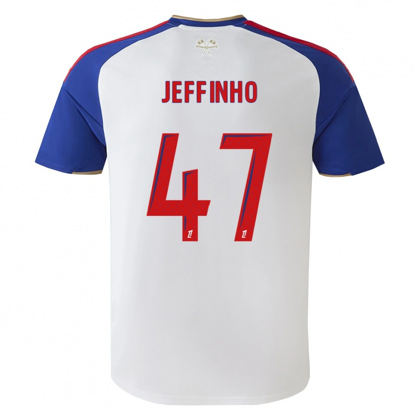 Danxen Kvinder Jeffinho #47 Kongeblå Rød Hvid Hjemmebane Spillertrøjer 2026/27 Trøje T-Shirt