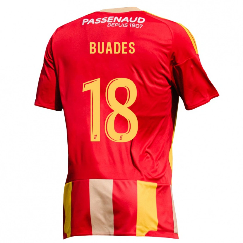 Danxen Kvinder Lucas Buades #18 Rød Gul Grøn Hjemmebane Spillertrøjer 2026/27 Trøje T-Shirt