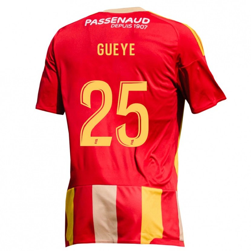 Danxen Kvinder Dame Gueye #25 Rød Gul Grøn Hjemmebane Spillertrøjer 2026/27 Trøje T-Shirt