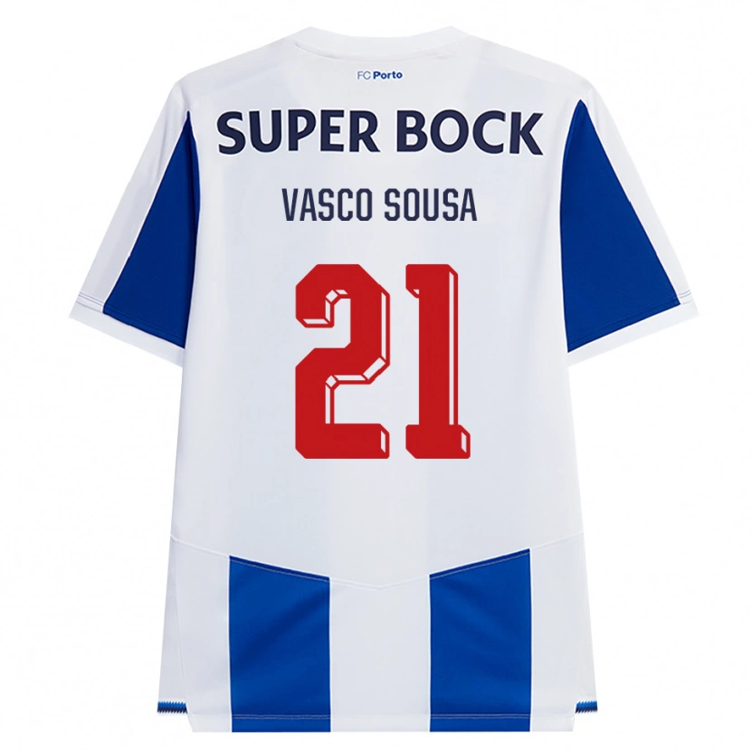Danxen Kvinder Vasco Sousa #21 Blå Hvid Rød Hjemmebane Spillertrøjer 2026/27 Trøje T-Shirt