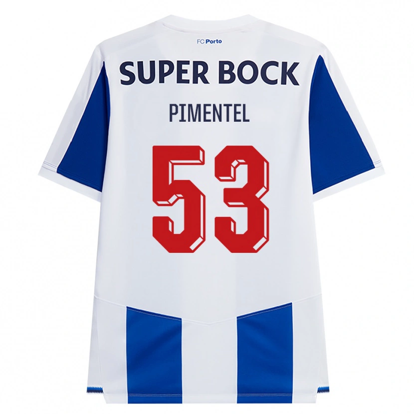 Danxen Kvinder Eric Pimentel #53 Blå Hvid Rød Hjemmebane Spillertrøjer 2026/27 Trøje T-Shirt