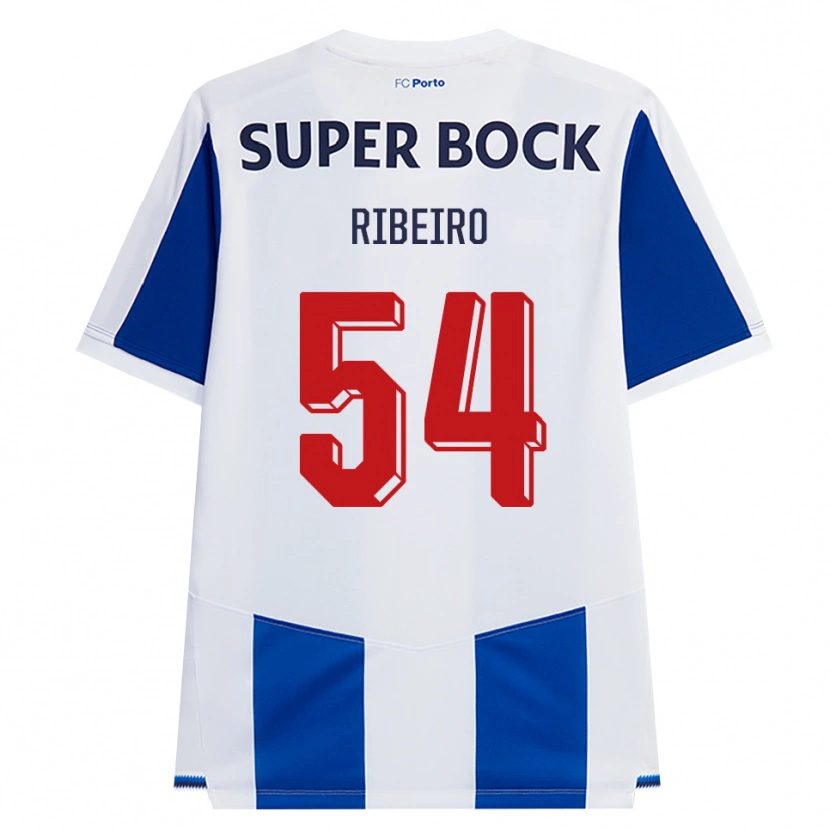 Danxen Kvinder António Ribeiro #54 Blå Hvid Rød Hjemmebane Spillertrøjer 2026/27 Trøje T-Shirt