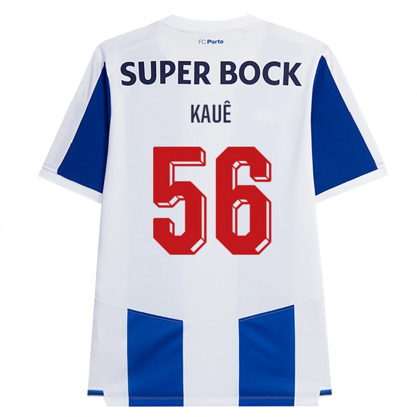 Danxen Kvinder Kauê Rodrigues Pessanha #56 Blå Hvid Rød Hjemmebane Spillertrøjer 2026/27 Trøje T-Shirt