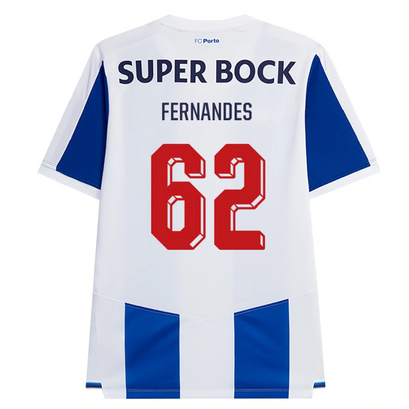 Danxen Kvinder Rodrigo Fernandes #62 Blå Hvid Rød Hjemmebane Spillertrøjer 2026/27 Trøje T-Shirt