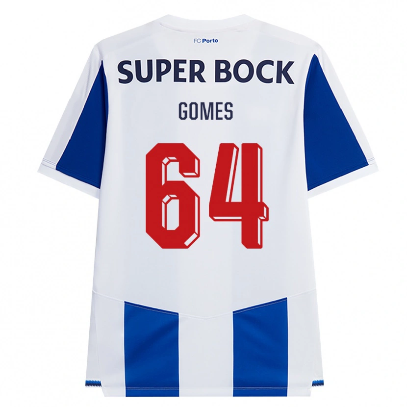Danxen Kvinder Luís Gomes #64 Blå Hvid Rød Hjemmebane Spillertrøjer 2026/27 Trøje T-Shirt
