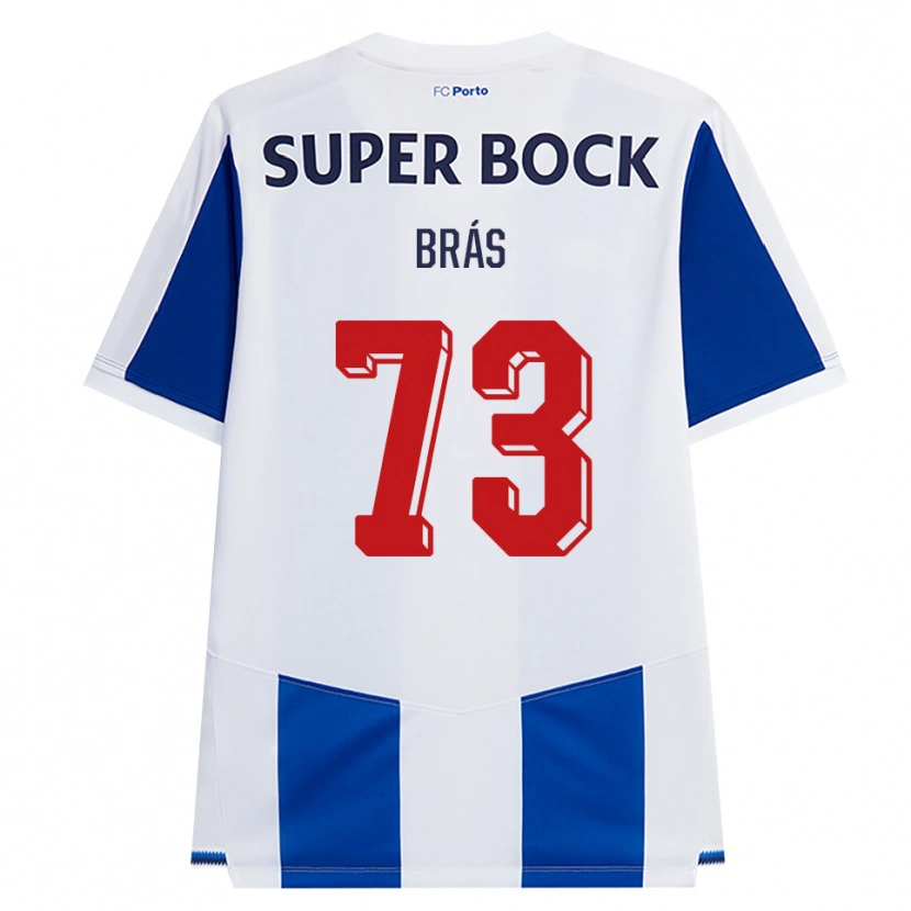 Danxen Kvinder Gabriel Brás #73 Blå Hvid Rød Hjemmebane Spillertrøjer 2026/27 Trøje T-Shirt