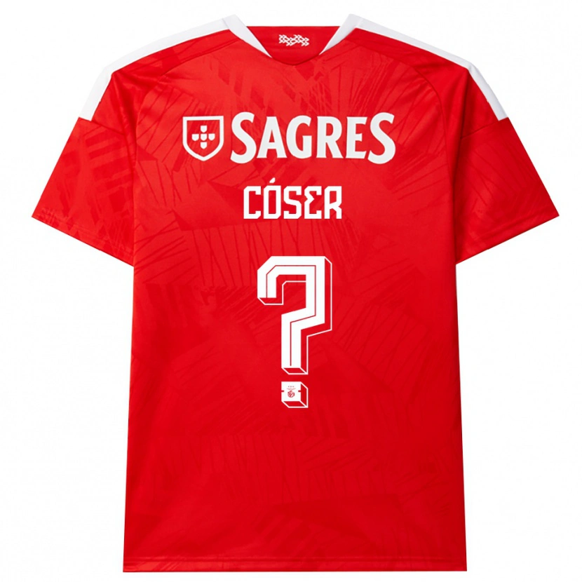 Danxen Kvinder Tiago Cóser #0 Rød Hvid Gul Hjemmebane Spillertrøjer 2026/27 Trøje T-Shirt