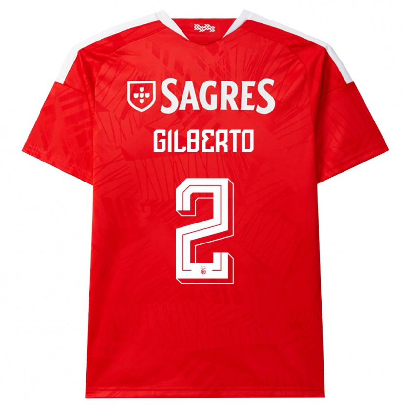 Danxen Kvinder Gilberto #2 Rød Hvid Gul Hjemmebane Spillertrøjer 2026/27 Trøje T-Shirt