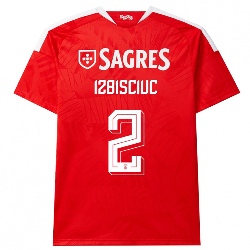 Danxen Kvinder Pedro Izbisciuc #2 Rød Hvid Gul Hjemmebane Spillertrøjer 2026/27 Trøje T-Shirt