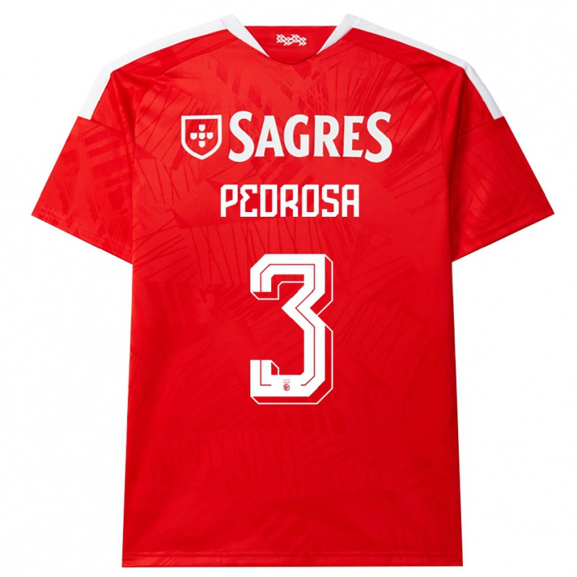 Danxen Kvinder Tomás Pedrosa #3 Rød Hvid Gul Hjemmebane Spillertrøjer 2026/27 Trøje T-Shirt