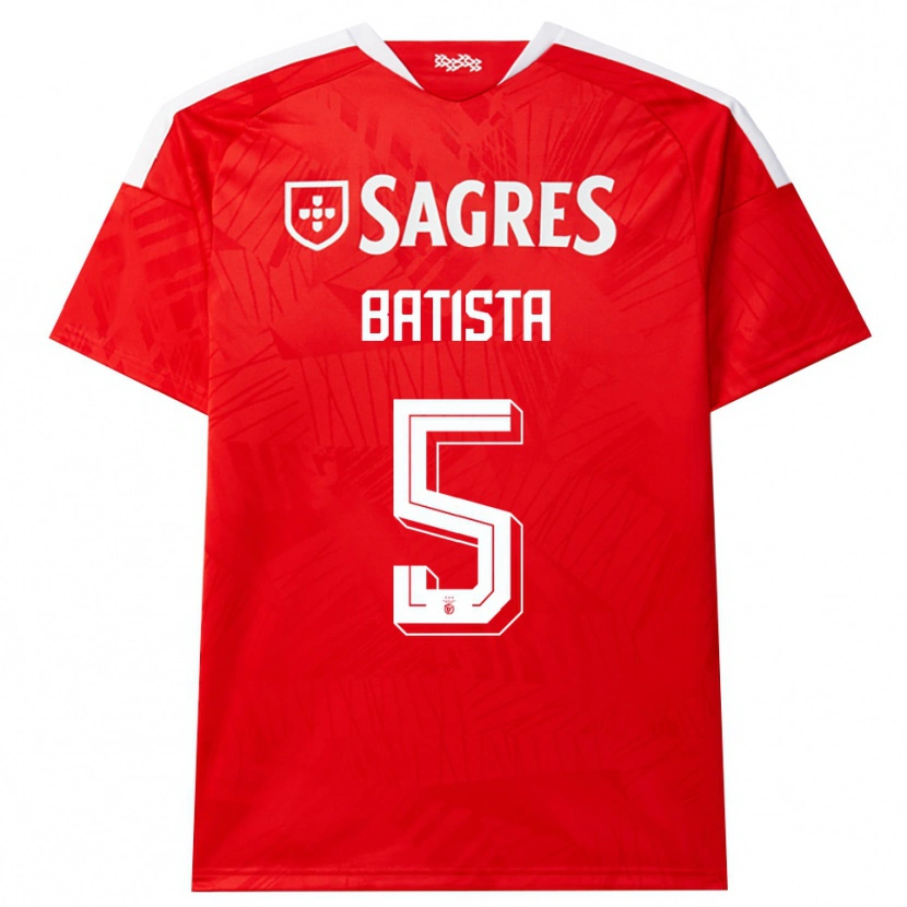 Danxen Kvinder Ricardo Batista #5 Rød Hvid Gul Hjemmebane Spillertrøjer 2026/27 Trøje T-Shirt