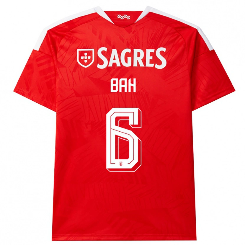 Danxen Kvinder Alexander Bah #6 Rød Hvid Gul Hjemmebane Spillertrøjer 2026/27 Trøje T-Shirt