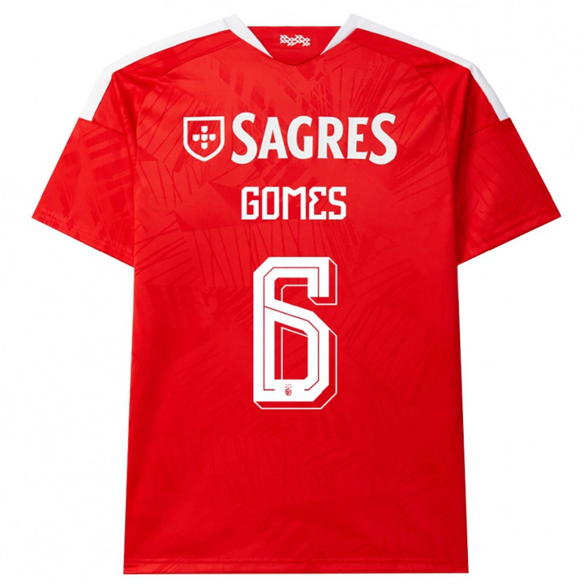 Danxen Kvinder Hugo Gomes #6 Rød Hvid Gul Hjemmebane Spillertrøjer 2026/27 Trøje T-Shirt