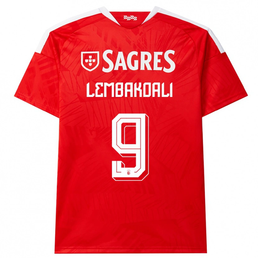 Danxen Kvinder Alan Lembakoali #9 Rød Hvid Gul Hjemmebane Spillertrøjer 2026/27 Trøje T-Shirt