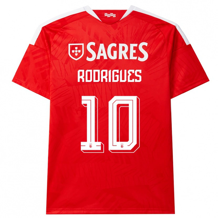 Danxen Kvinder Tiago Rodrigues #10 Rød Hvid Gul Hjemmebane Spillertrøjer 2026/27 Trøje T-Shirt