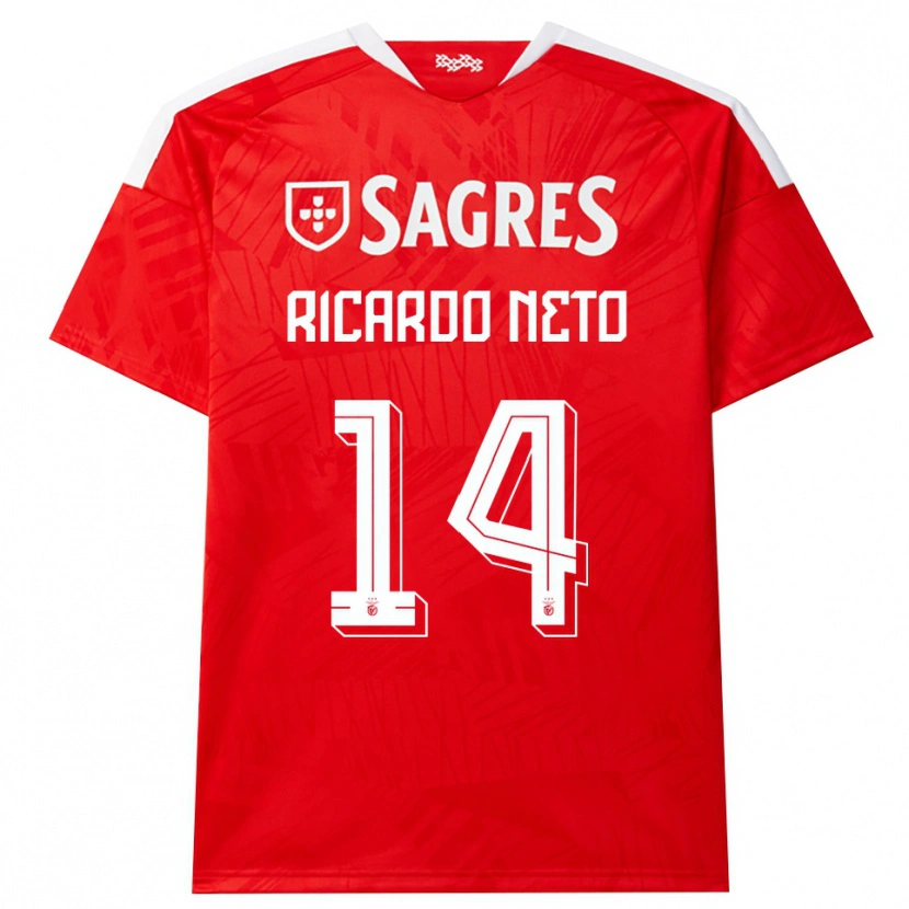 Danxen Kvinder Ricardo Neto #14 Rød Hvid Gul Hjemmebane Spillertrøjer 2026/27 Trøje T-Shirt