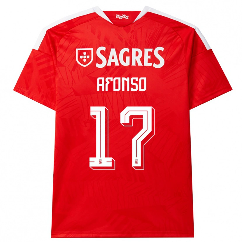 Danxen Kvinder João Afonso #17 Rød Hvid Gul Hjemmebane Spillertrøjer 2026/27 Trøje T-Shirt