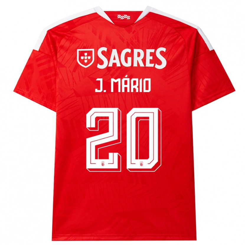 Danxen Kvinder Joao Mario #20 Rød Hvid Gul Hjemmebane Spillertrøjer 2026/27 Trøje T-Shirt
