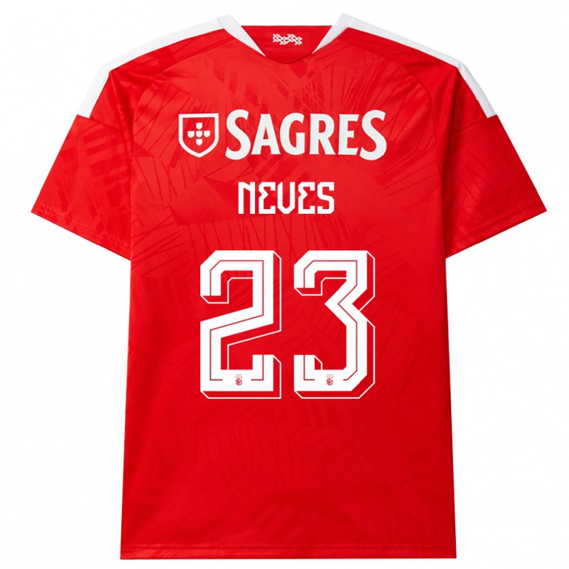 Danxen Kvinder Tiago Neves #23 Rød Hvid Gul Hjemmebane Spillertrøjer 2026/27 Trøje T-Shirt