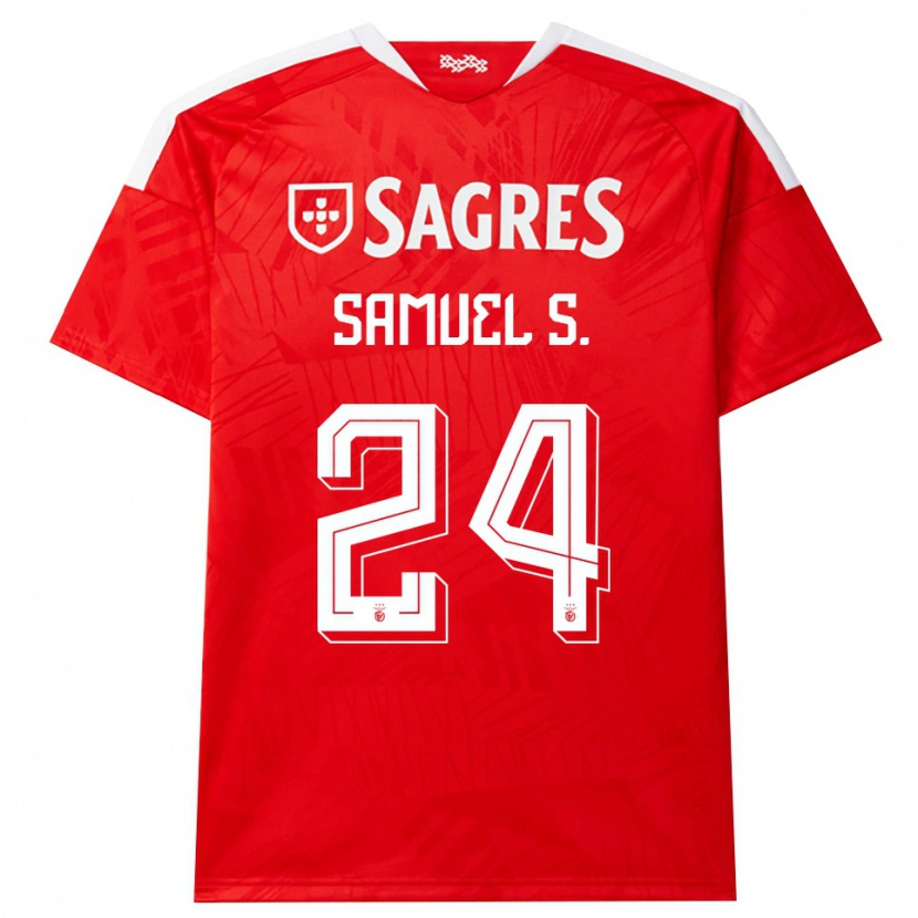 Danxen Kvinder Samuel Soares #24 Rød Hvid Gul Hjemmebane Spillertrøjer 2026/27 Trøje T-Shirt