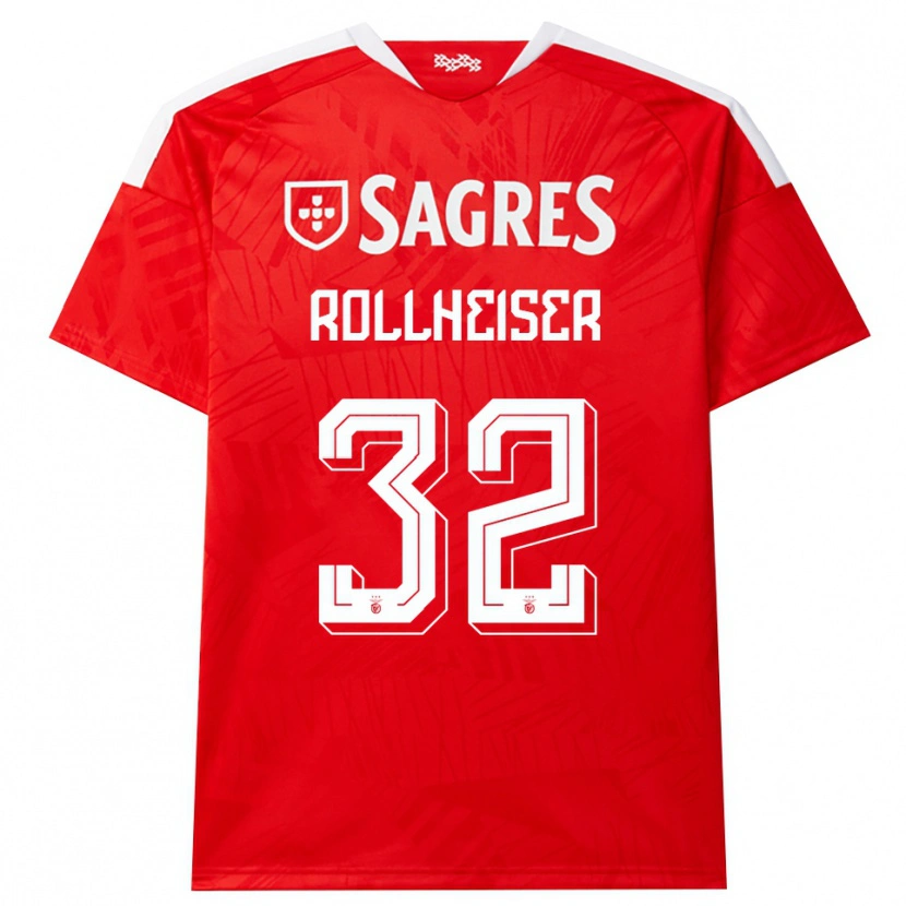 Danxen Kvinder Benjamín Rollheiser #32 Rød Hvid Gul Hjemmebane Spillertrøjer 2026/27 Trøje T-Shirt