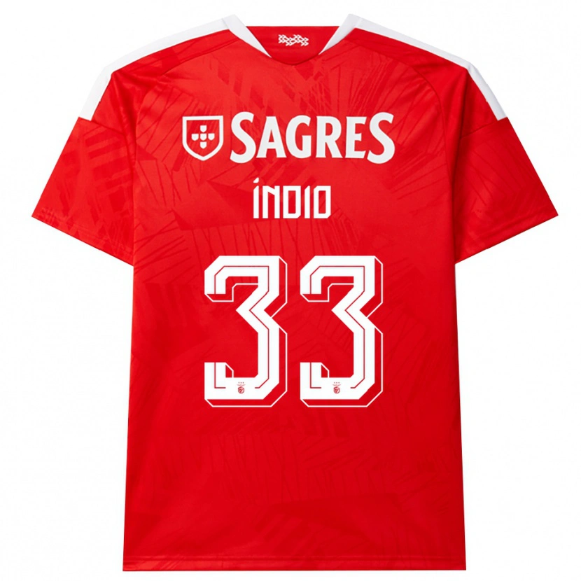 Danxen Kvinder Gabriel Índio #33 Rød Hvid Gul Hjemmebane Spillertrøjer 2026/27 Trøje T-Shirt