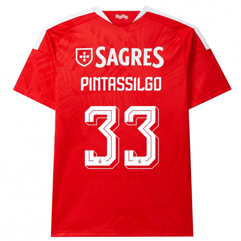 Danxen Kvinder Lara Pintassilgo #33 Rød Hvid Gul Hjemmebane Spillertrøjer 2026/27 Trøje T-Shirt