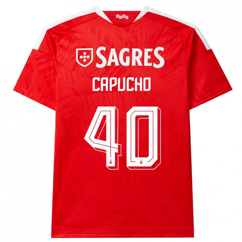Danxen Kvinder João Capucho #40 Rød Hvid Gul Hjemmebane Spillertrøjer 2026/27 Trøje T-Shirt