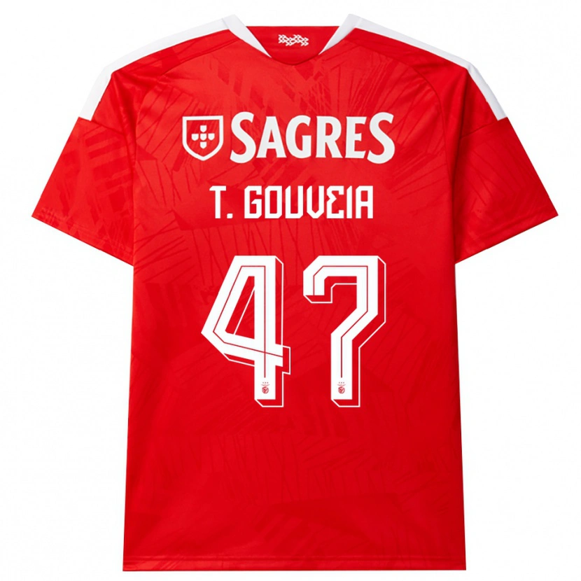 Danxen Kvinder Tiago Gouveia #47 Rød Hvid Gul Hjemmebane Spillertrøjer 2026/27 Trøje T-Shirt