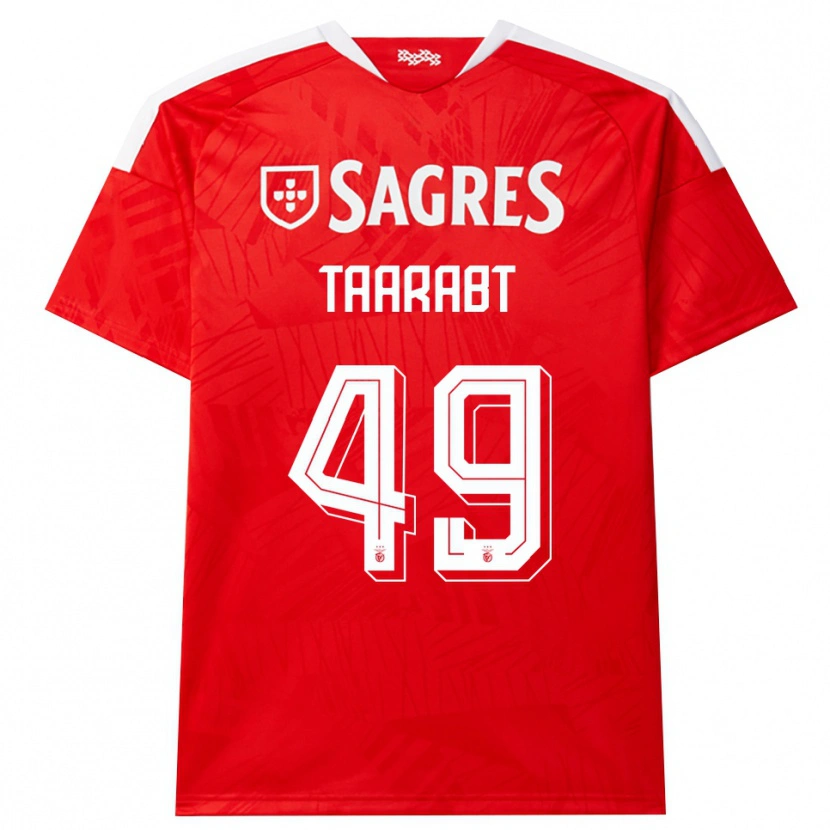 Danxen Kvinder Adel Taarabt #49 Rød Hvid Gul Hjemmebane Spillertrøjer 2026/27 Trøje T-Shirt