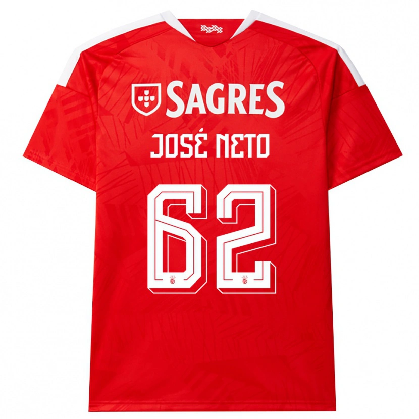 Danxen Kvinder José Neto #62 Rød Hvid Gul Hjemmebane Spillertrøjer 2026/27 Trøje T-Shirt