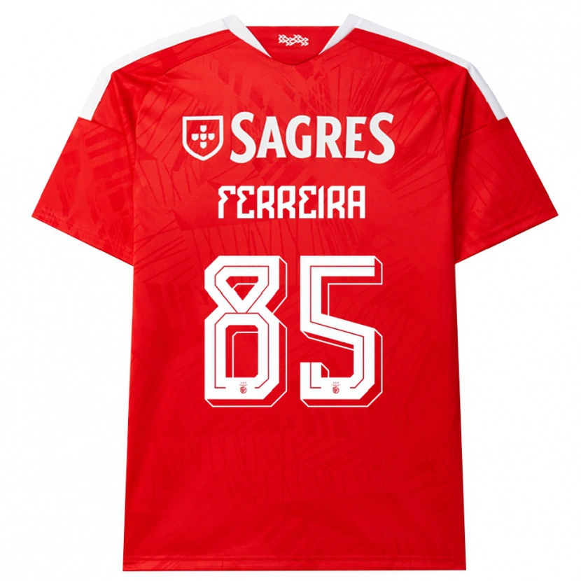 Danxen Kvinder Martim Ferreira #85 Rød Hvid Gul Hjemmebane Spillertrøjer 2026/27 Trøje T-Shirt