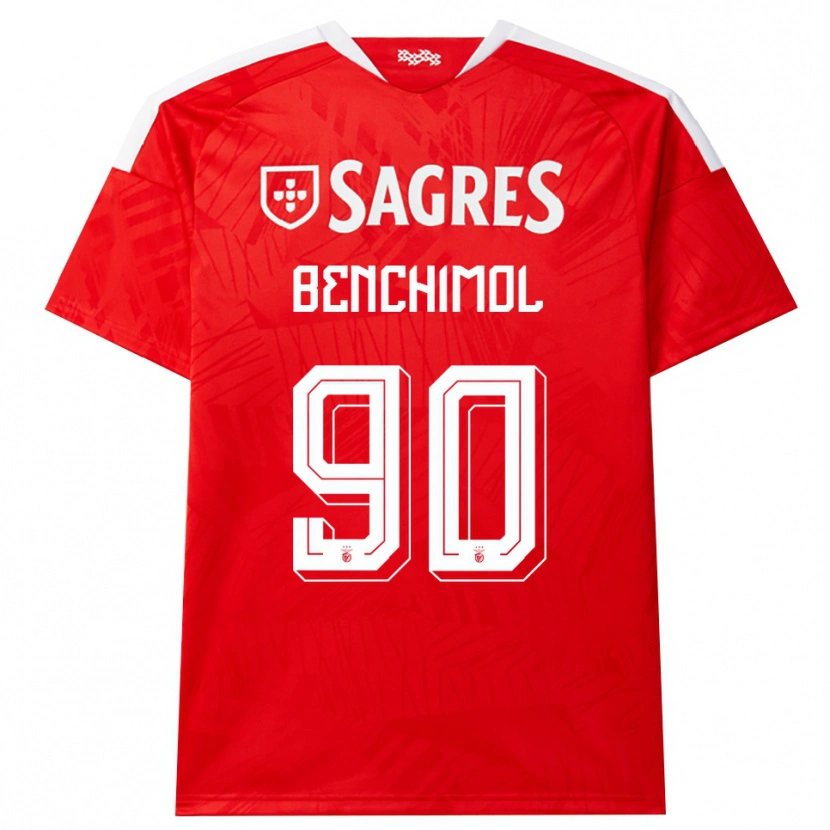 Danxen Kvinder Benchimol #90 Rød Hvid Gul Hjemmebane Spillertrøjer 2026/27 Trøje T-Shirt