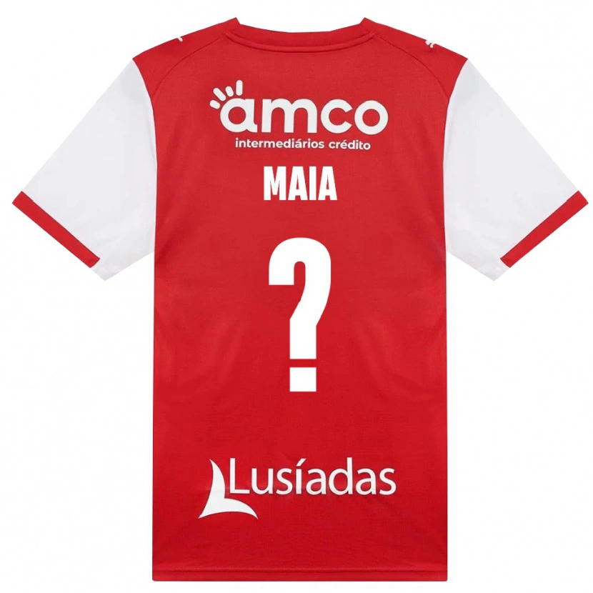 Danxen Kvinder João Maia #0 Hvid Rød Sort Hjemmebane Spillertrøjer 2026/27 Trøje T-Shirt