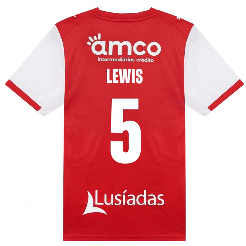 Danxen Kvinder Leah Lewis #5 Hvid Rød Sort Hjemmebane Spillertrøjer 2026/27 Trøje T-Shirt