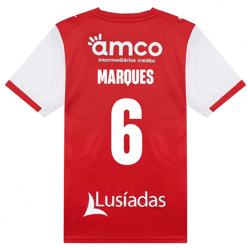 Danxen Kvinder Rodrigo Marques #6 Hvid Rød Sort Hjemmebane Spillertrøjer 2026/27 Trøje T-Shirt