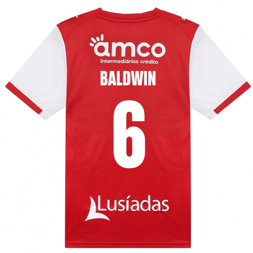 Danxen Kvinder Carlyn Baldwin #6 Hvid Rød Sort Hjemmebane Spillertrøjer 2026/27 Trøje T-Shirt