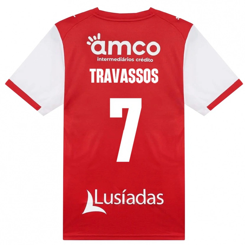 Danxen Kvinder Diogo Travassos #7 Hvid Rød Sort Hjemmebane Spillertrøjer 2026/27 Trøje T-Shirt