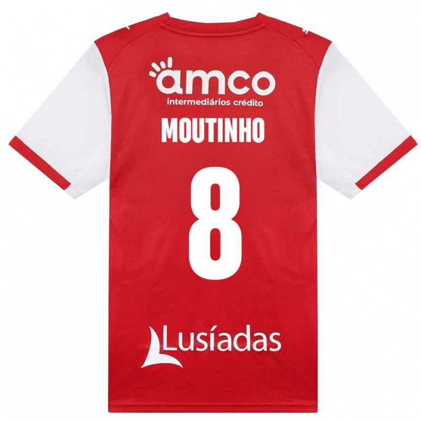 Danxen Kvinder João Moutinho #8 Hvid Rød Sort Hjemmebane Spillertrøjer 2026/27 Trøje T-Shirt