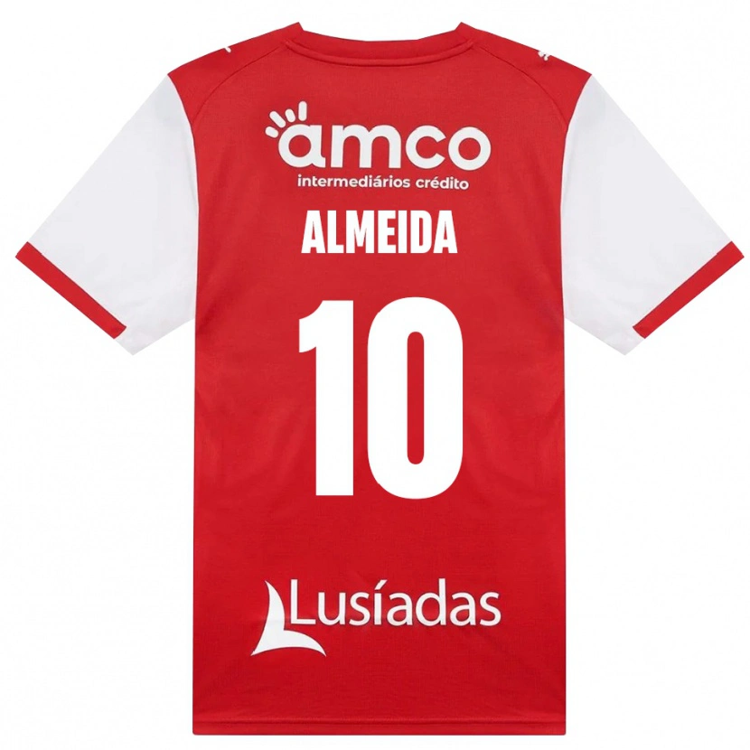 Danxen Kvinder Vitória Almeida #10 Hvid Rød Sort Hjemmebane Spillertrøjer 2026/27 Trøje T-Shirt
