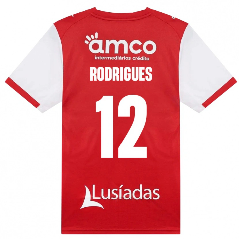 Danxen Kvinder David Rodrigues #12 Hvid Rød Sort Hjemmebane Spillertrøjer 2026/27 Trøje T-Shirt