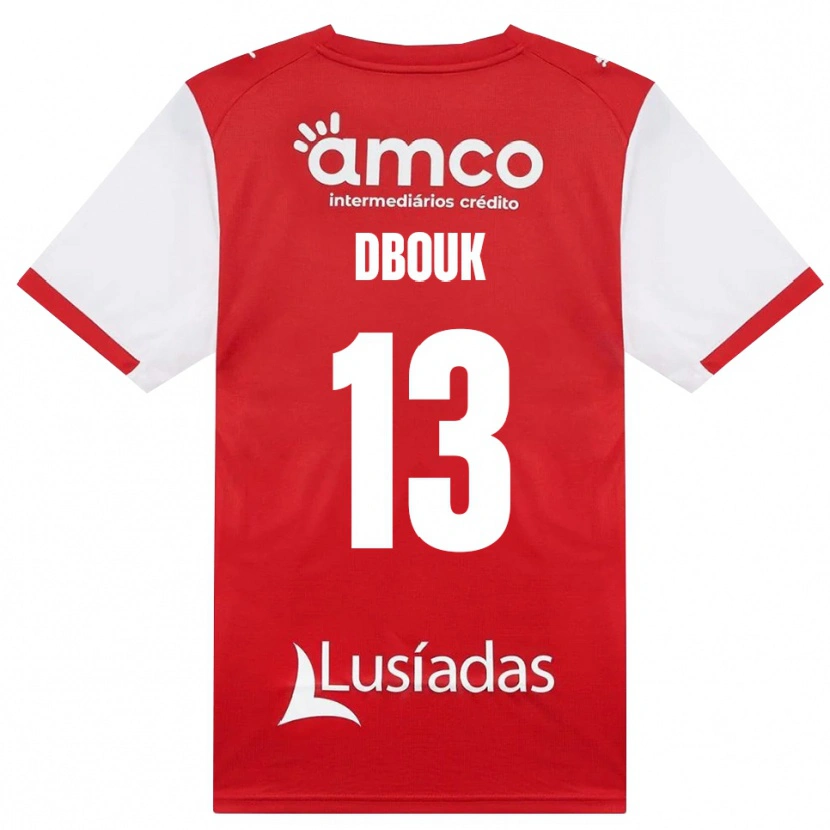 Danxen Kvinder Gabriel Dbouk #13 Hvid Rød Sort Hjemmebane Spillertrøjer 2026/27 Trøje T-Shirt