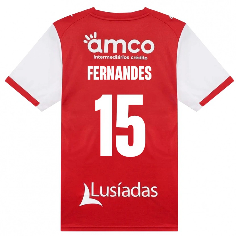 Danxen Kvinder Valdir Fernandes #15 Hvid Rød Sort Hjemmebane Spillertrøjer 2026/27 Trøje T-Shirt
