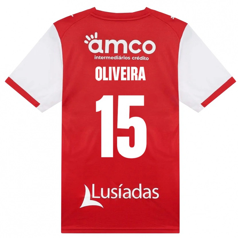 Danxen Kvinder Paulo Oliveira #15 Hvid Rød Sort Hjemmebane Spillertrøjer 2026/27 Trøje T-Shirt