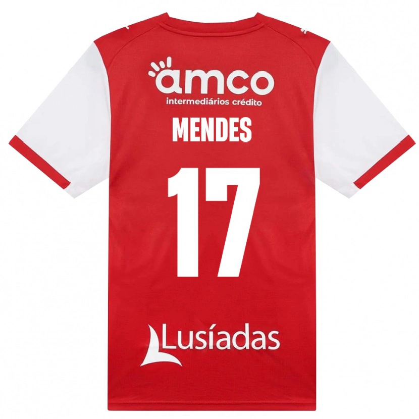 Danxen Kvinder Joe Mendes #17 Hvid Rød Sort Hjemmebane Spillertrøjer 2026/27 Trøje T-Shirt