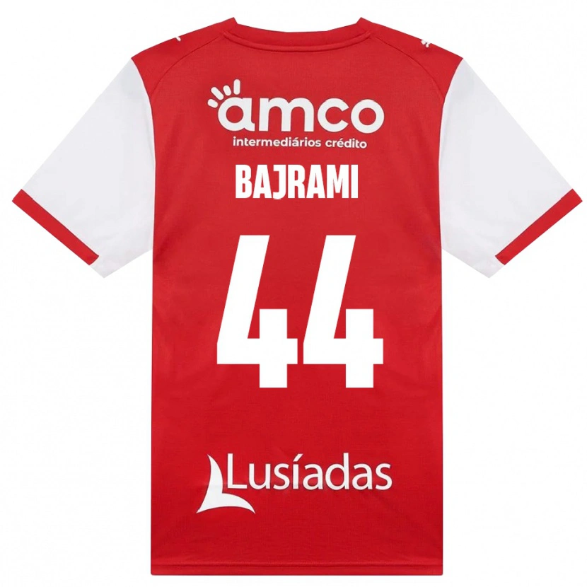Danxen Kvinder Adrian Bajrami #44 Hvid Rød Sort Hjemmebane Spillertrøjer 2026/27 Trøje T-Shirt