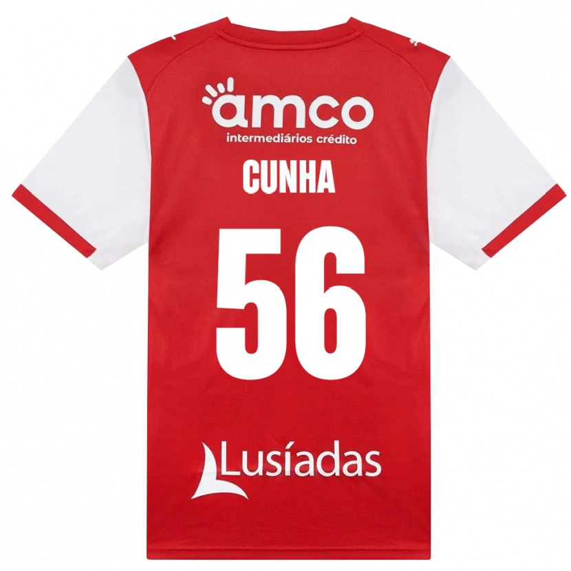 Danxen Kvinder Romário Cunha #56 Hvid Rød Sort Hjemmebane Spillertrøjer 2026/27 Trøje T-Shirt