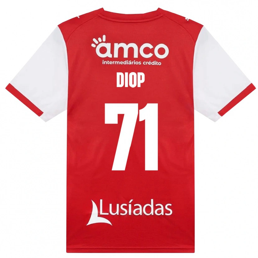 Danxen Kvinder Mamadou Diop #71 Hvid Rød Sort Hjemmebane Spillertrøjer 2026/27 Trøje T-Shirt