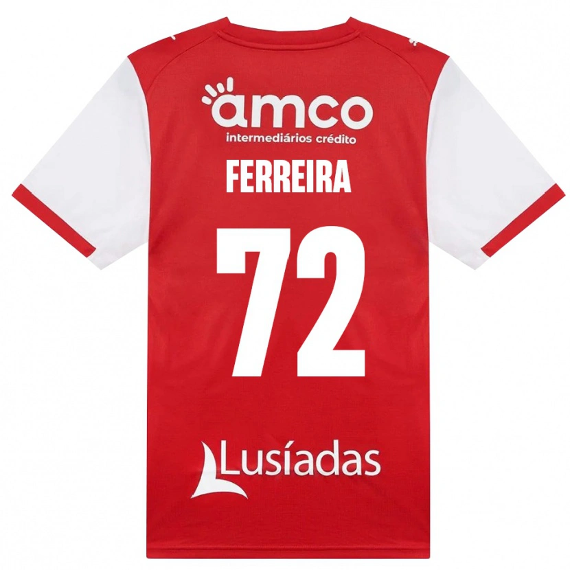 Danxen Kvinder André Ferreira #72 Hvid Rød Sort Hjemmebane Spillertrøjer 2026/27 Trøje T-Shirt